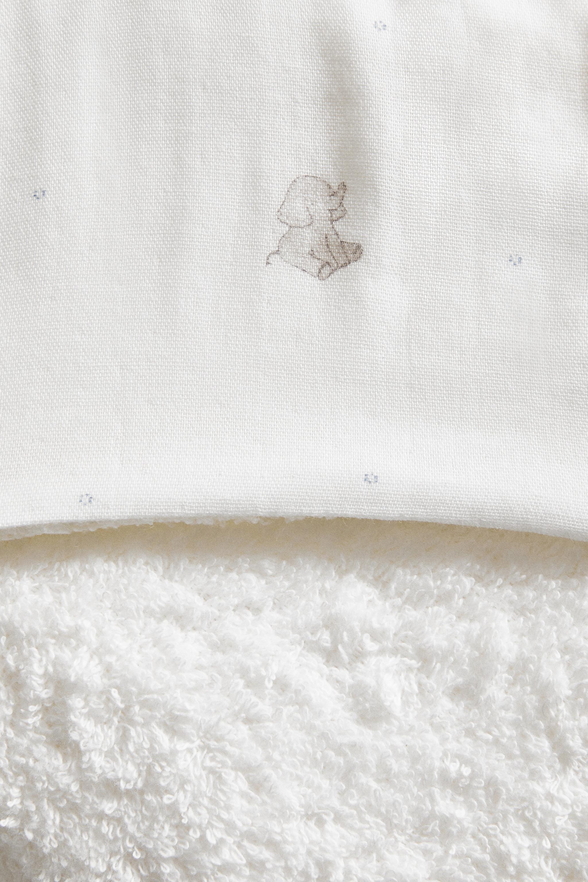 SERVIETTE DE BAIN CAPUCHE BÉBÉ ÉLÉPHANTS