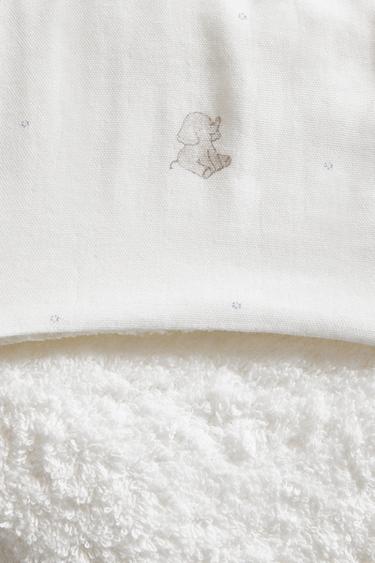 SERVIETTE DE BAIN CAPUCHE BÉBÉ ÉLÉPHANTS - Blanc cassé de Zara - Image 4