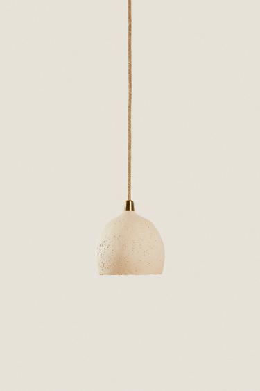 PAPIER-MÂCHÉ CEILING LAMP - Ecru by Zara - Image 0