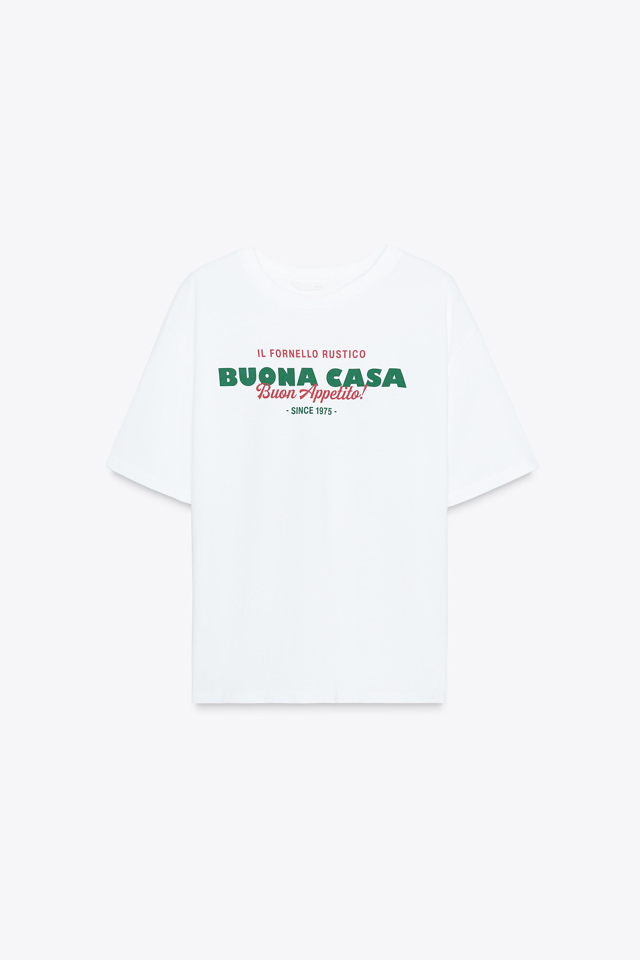 テキストプリントTシャツ - ホワイト | ZARA Japan / 日本