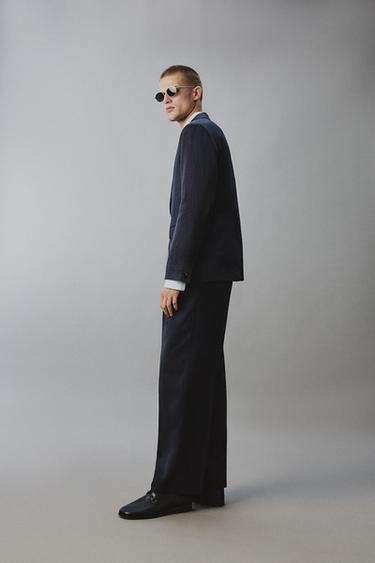 COSTUME À BOUTONNAGE CROISÉ LIN-COTON - 227 de Zara - Image 1