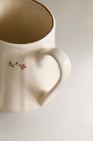FLORAL PORCELAIN MILK JUG - Cream by Zara - Image 2