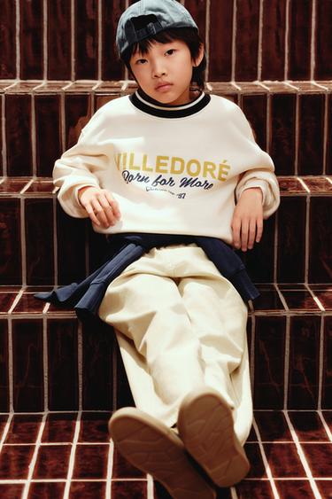 PRINTED SLOGAN SWEATSHIRT - Ecru by Zara