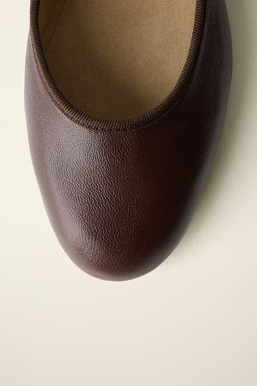 LEATHER BALLET FLATS CREATED BY CARAMEL LONDON X ZARA - Brown by Zara - Image 8