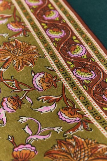 FLORAL PRINT SCARF - GREEN by Zara - Image 3