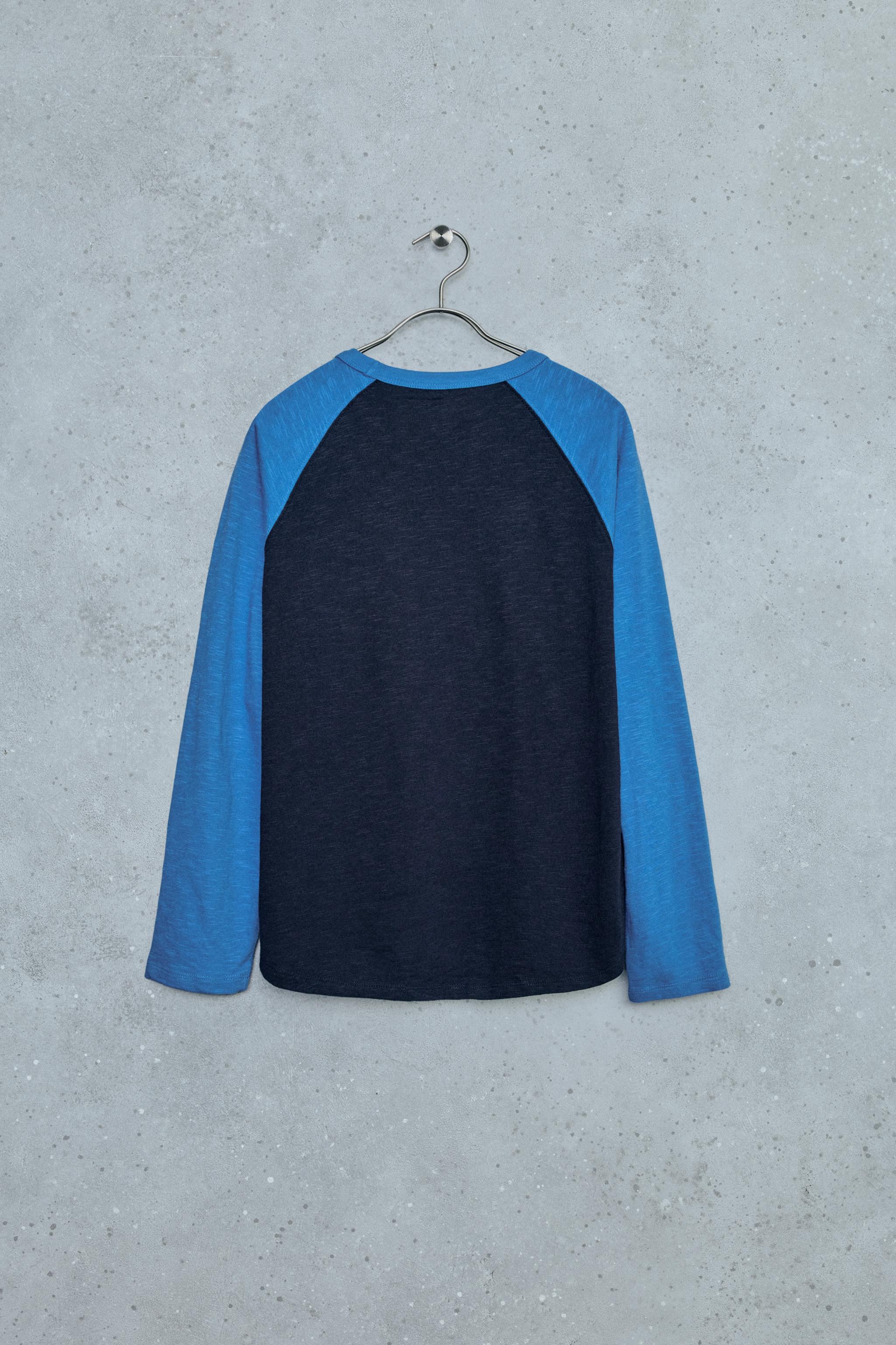 STORIESZ - COLORBLOCK RAGLAN SLEEVE T-SHIRT — Light blue
