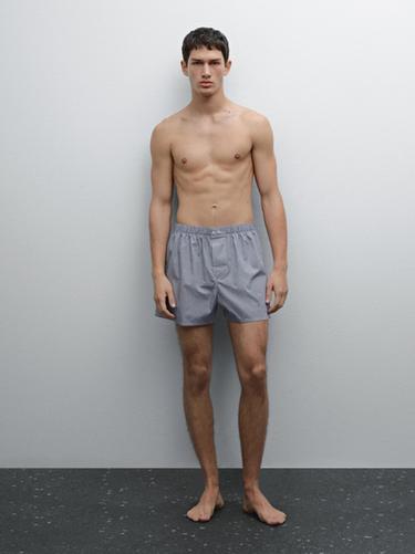 Calzoncillo mini cuadro vichy - Marino de Zara - Imagen 0