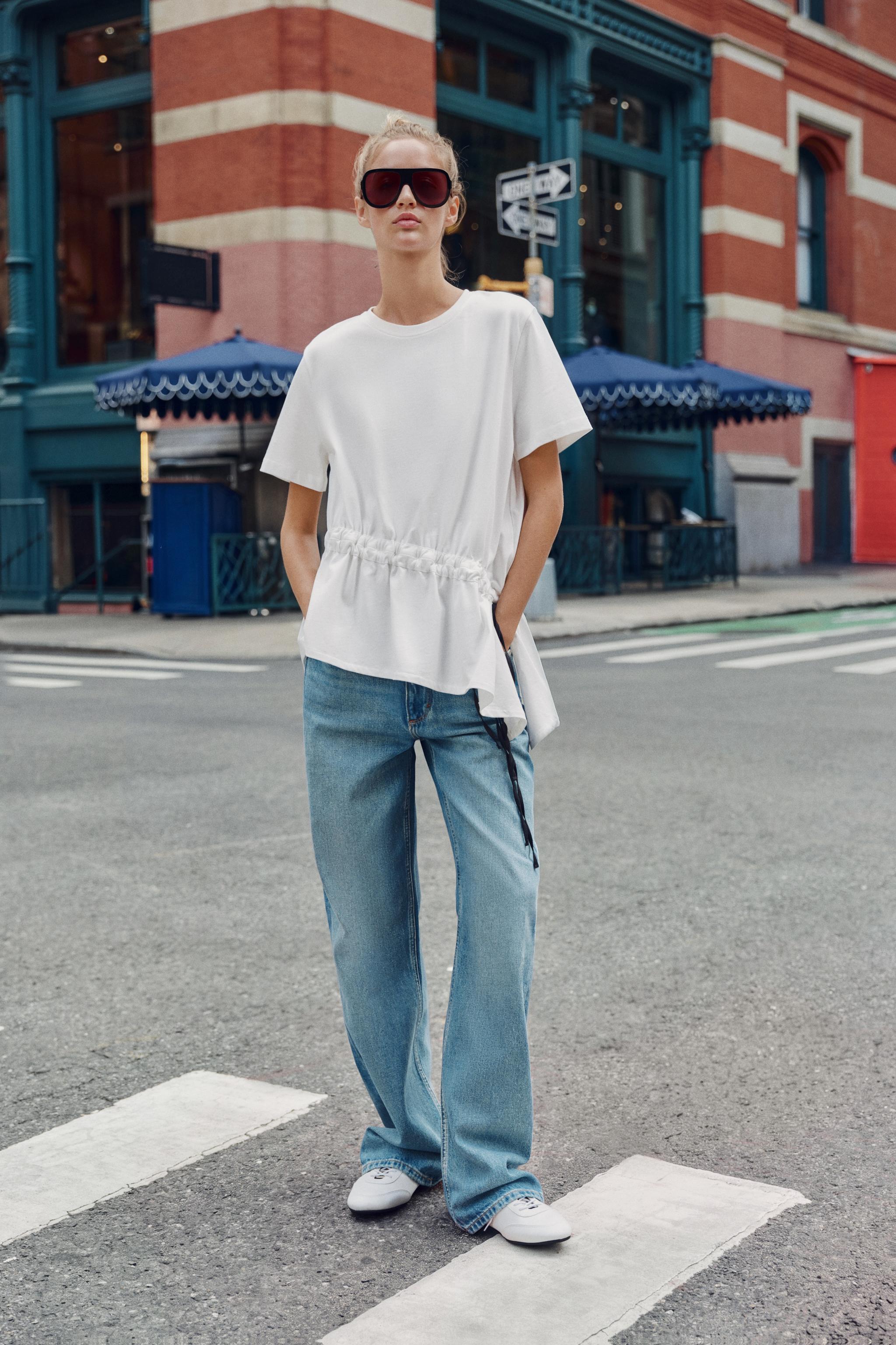 CONTRAST-TIE T-SHIRT