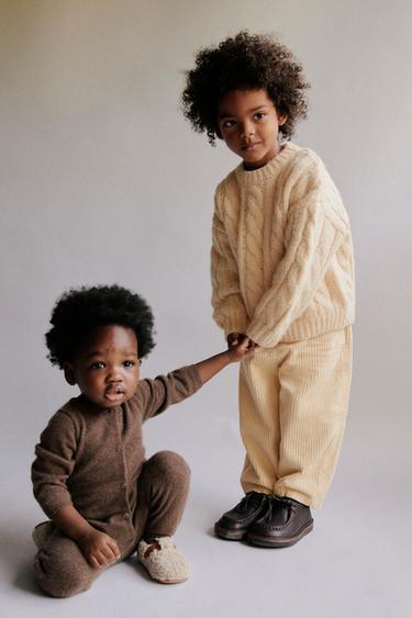 Zara ZARA TIMELESS - CORDUROY BALLOON PANTS - Sand
