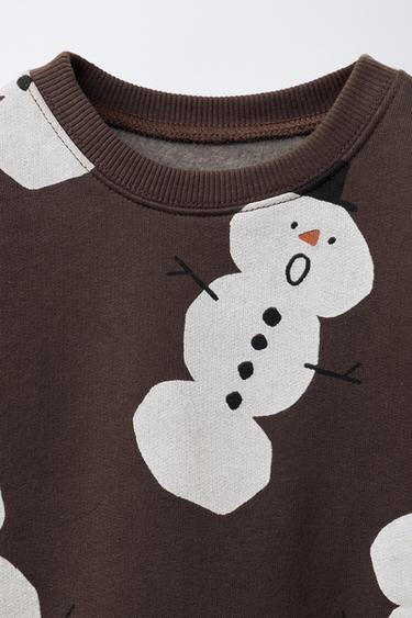 SNOWMEN PRINT JOGGING SET - Brown by Zara - Image 2