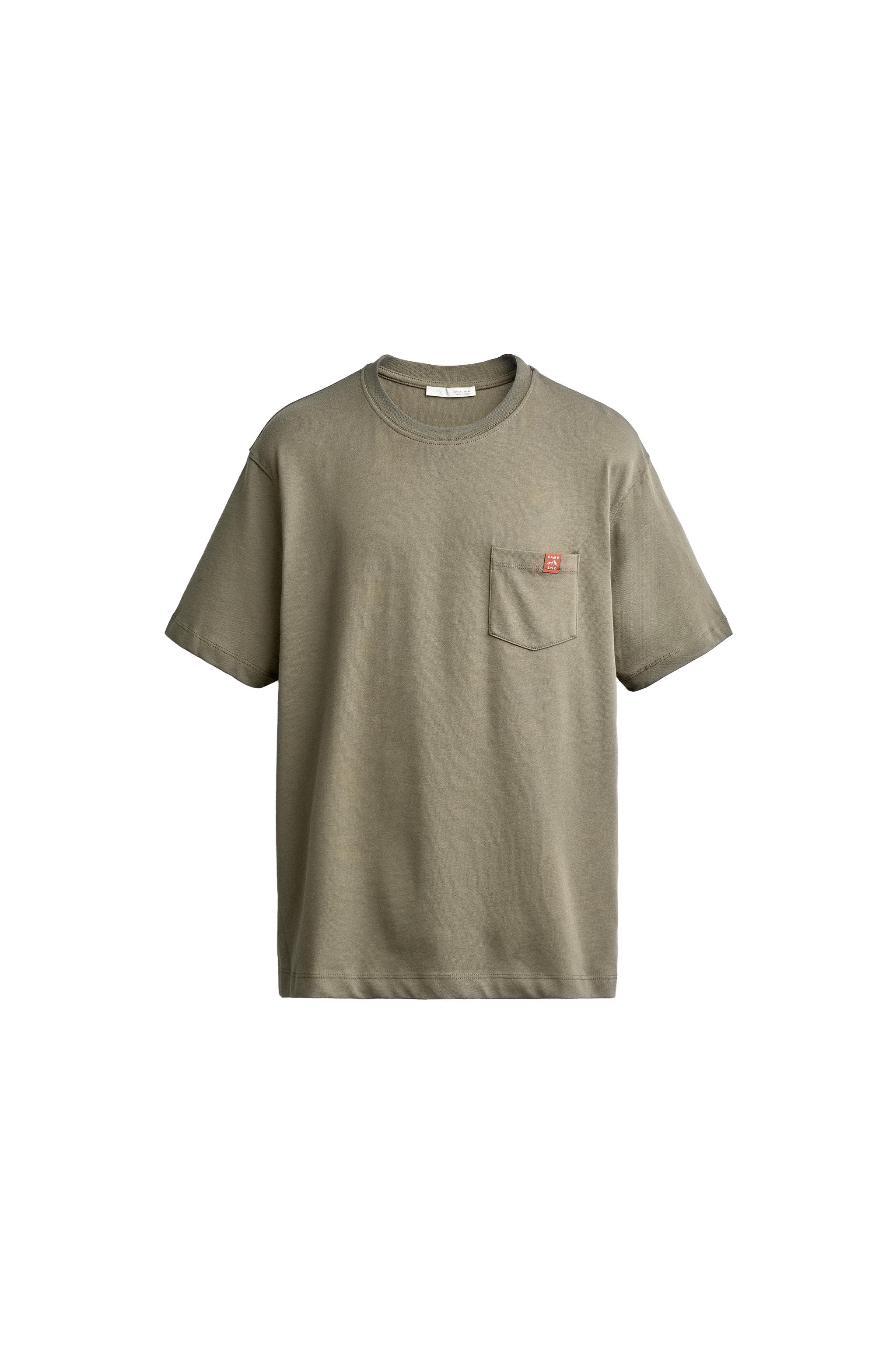 CAMISETA REGULAR FIT BOLSILLO ETIQUETA