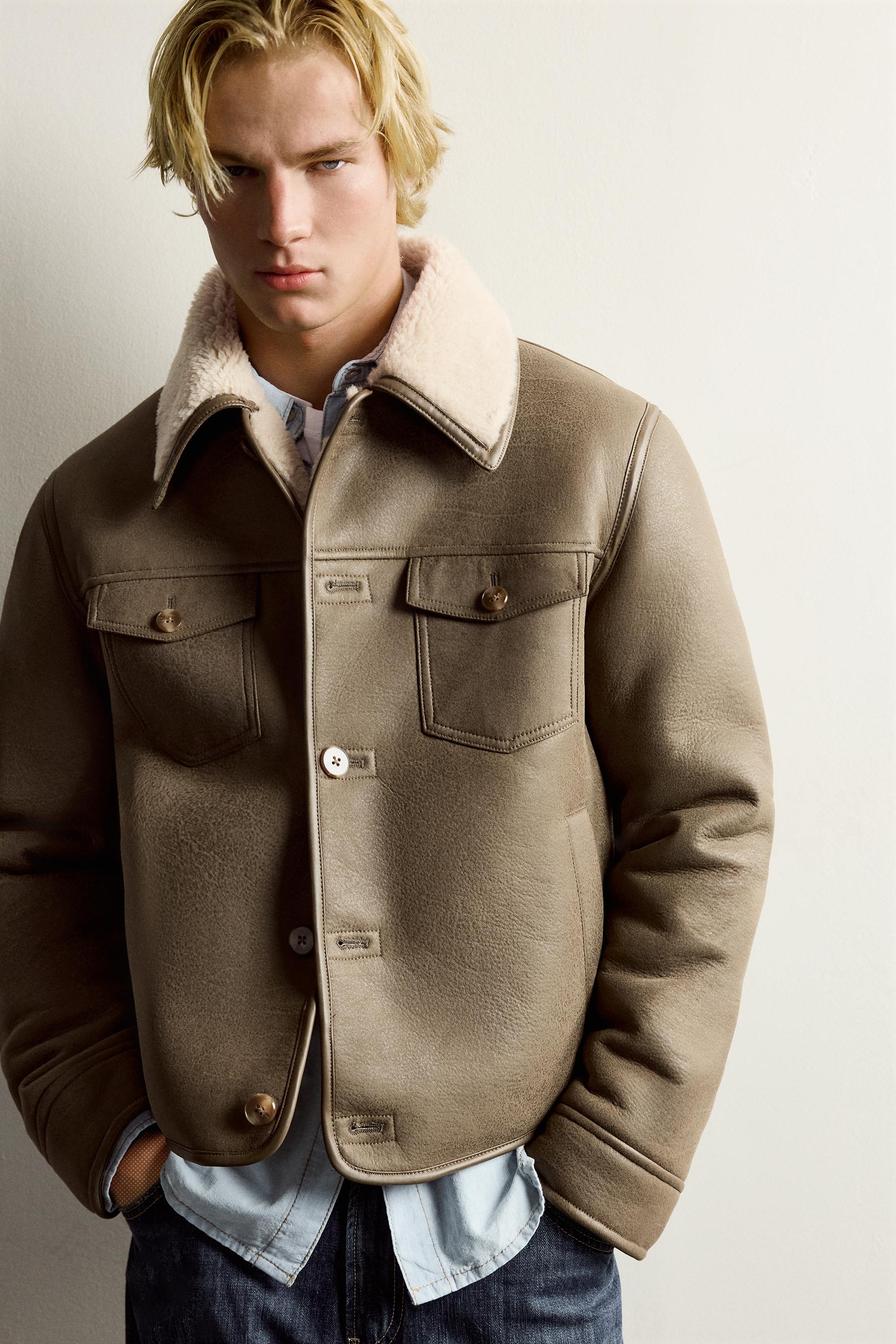 BLOUSON EN MATIÈRE SYNTHÈTIQUE DOUBLE FACE