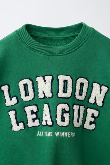 SWEAT À INSCRIPTION LONDON - Vert de Zara - Image 2