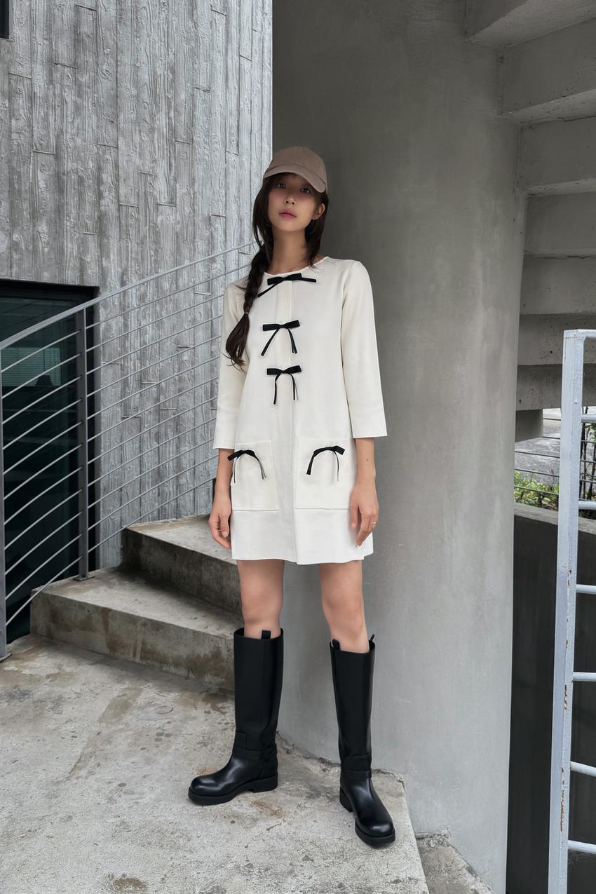 ZARA ショート丈ニットワンピース 
