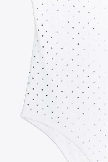 GLITTER BODYSUIT - White by Zara - Image 7