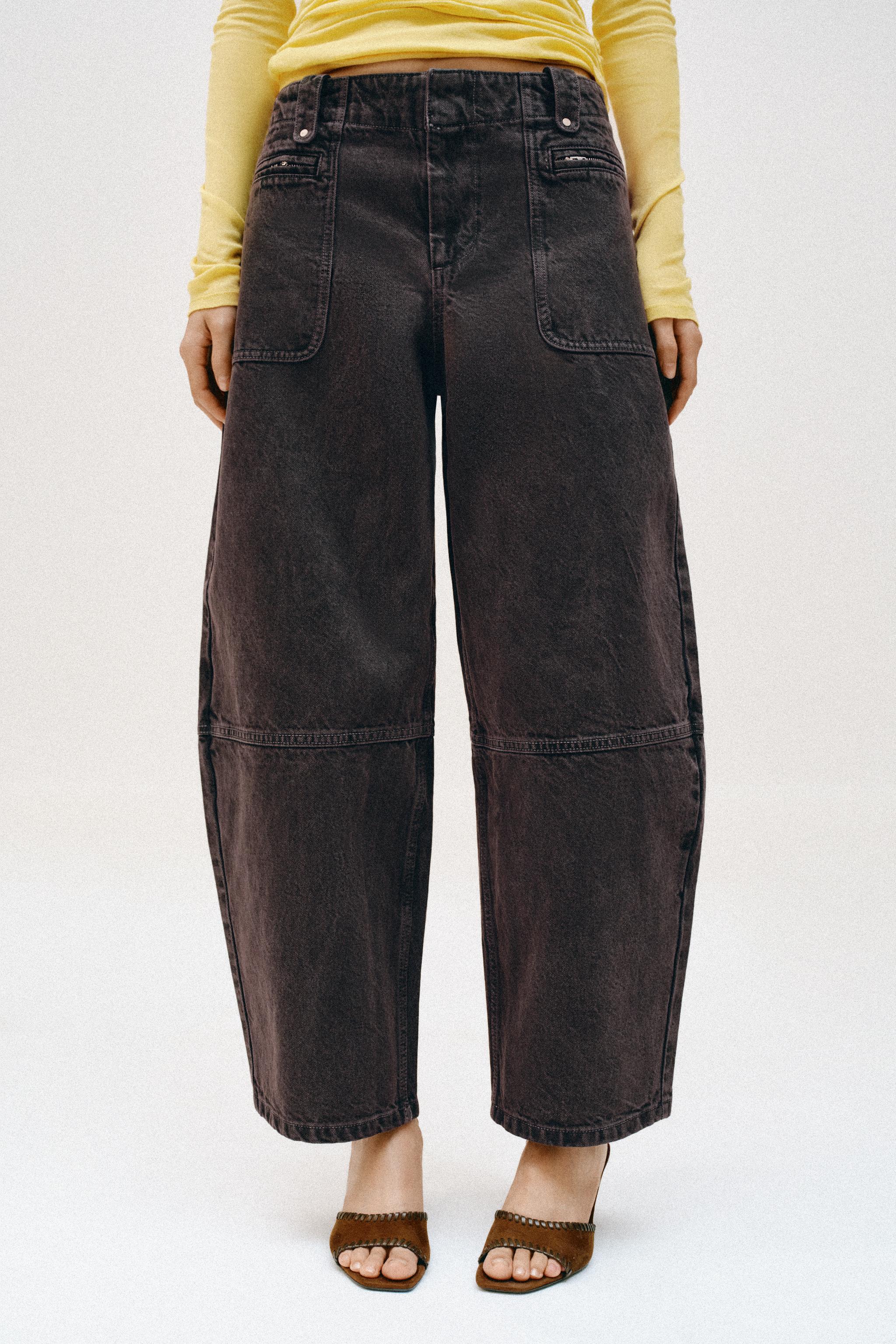Z1975 ORTA BEL KARGO BARREL JEAN - Görsel 2