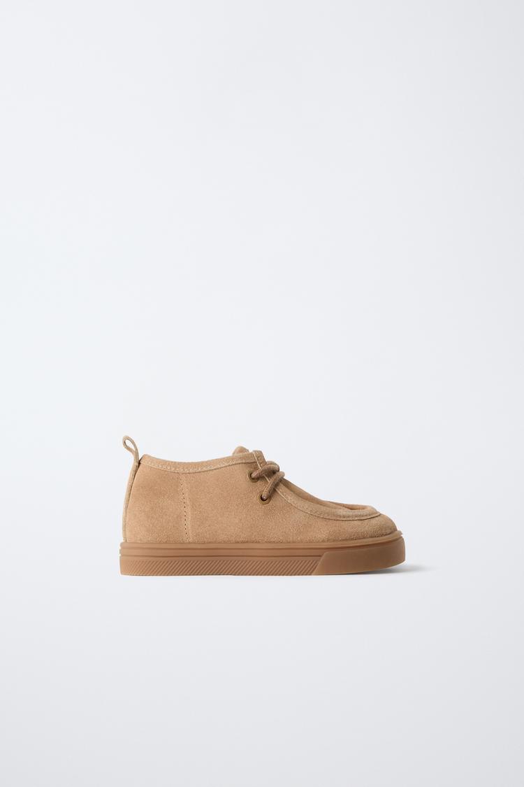 モックトゥ レザーブーツ - ブラウン | ZARA Japan / 日本