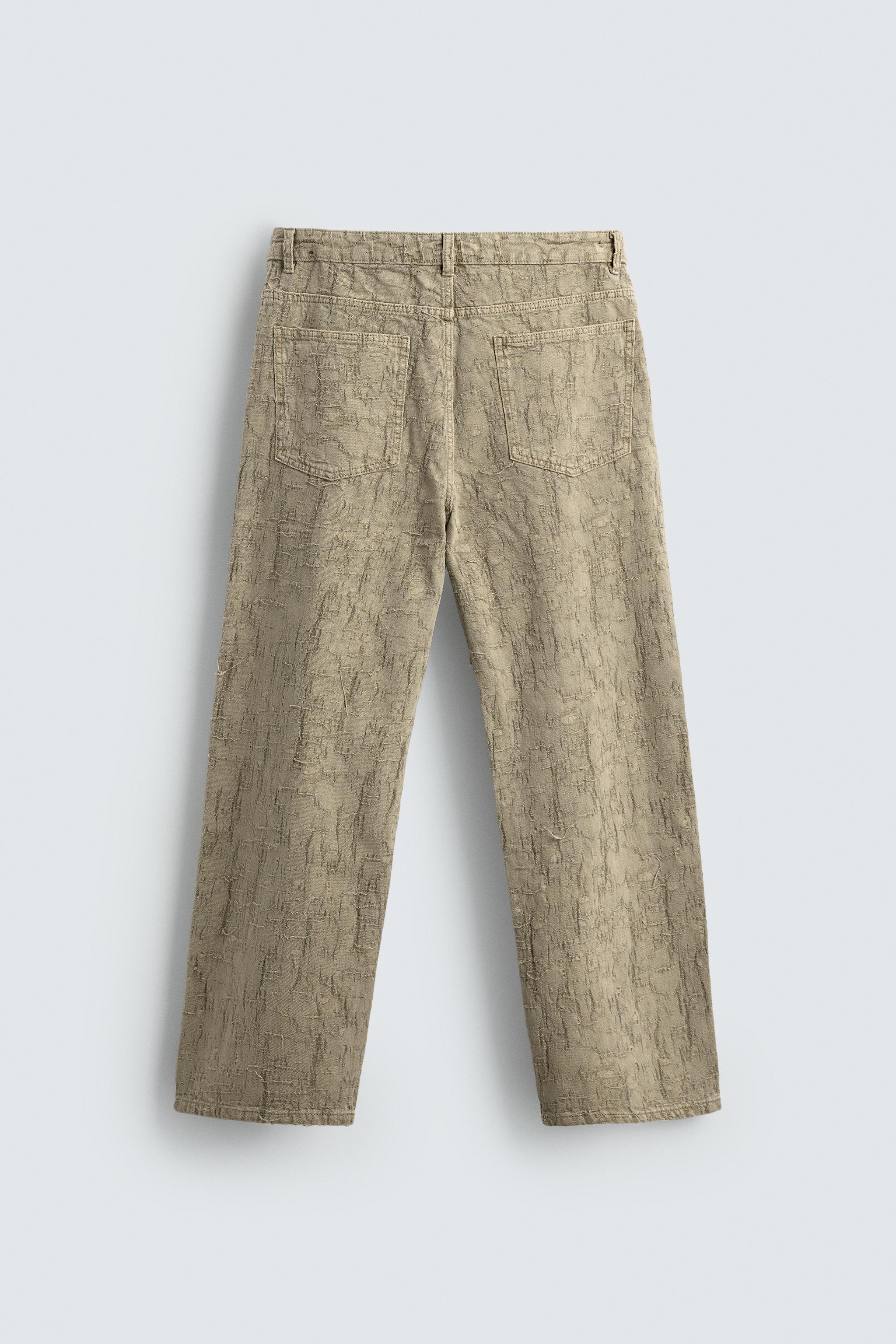 STRAIGHT FIT JACQUARD PANTS