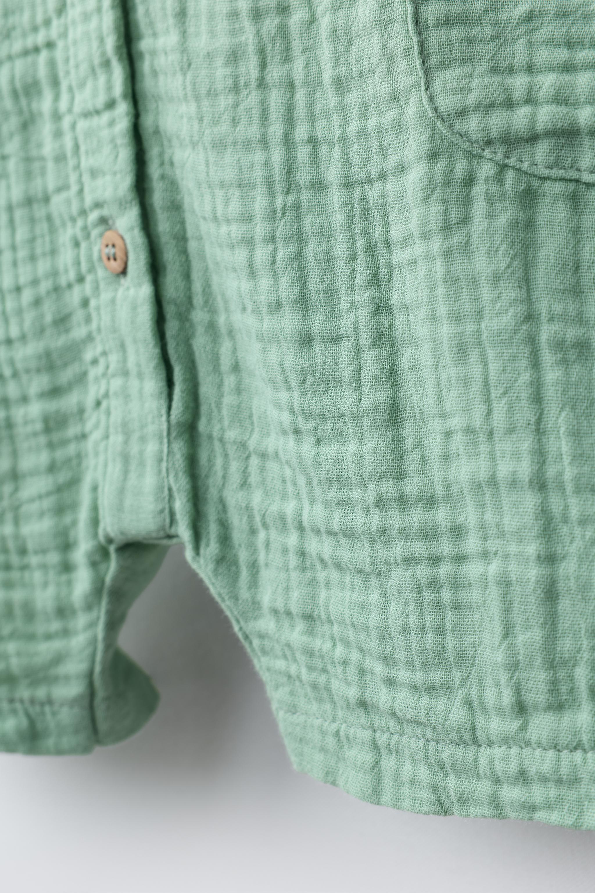 TEXTURED OVERALLS WITH LABEL