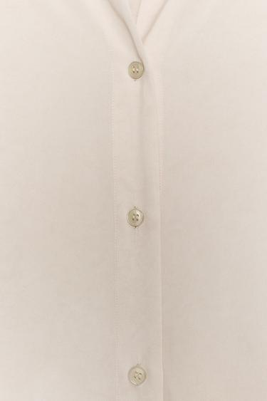 ZW COLLECTION FLOWING SHIRT WITH BOW - Beige-pink by Zara - Image 9