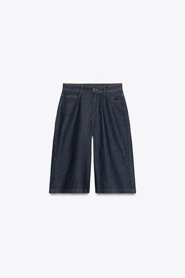 Z1975 LONG DENIM BERMUDA SHORTS - Blue by Zara