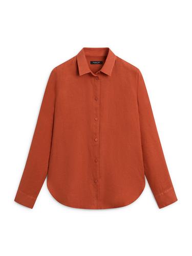 Zara Flowing 100% linen shirt - Orange