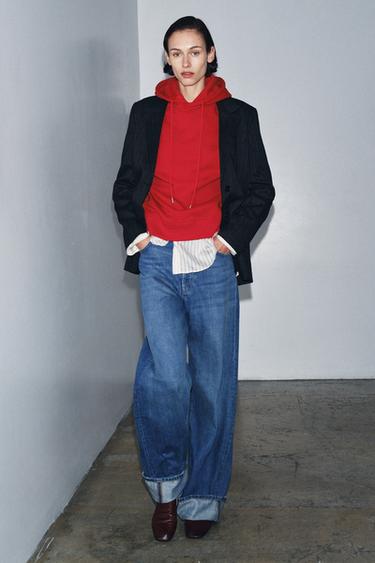 OVERSIZE HOODIE - Red by Zara - Image 0