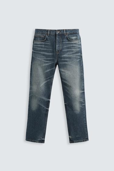 STRAIGHT ANKLE FIT JEANS - Blue by Zara