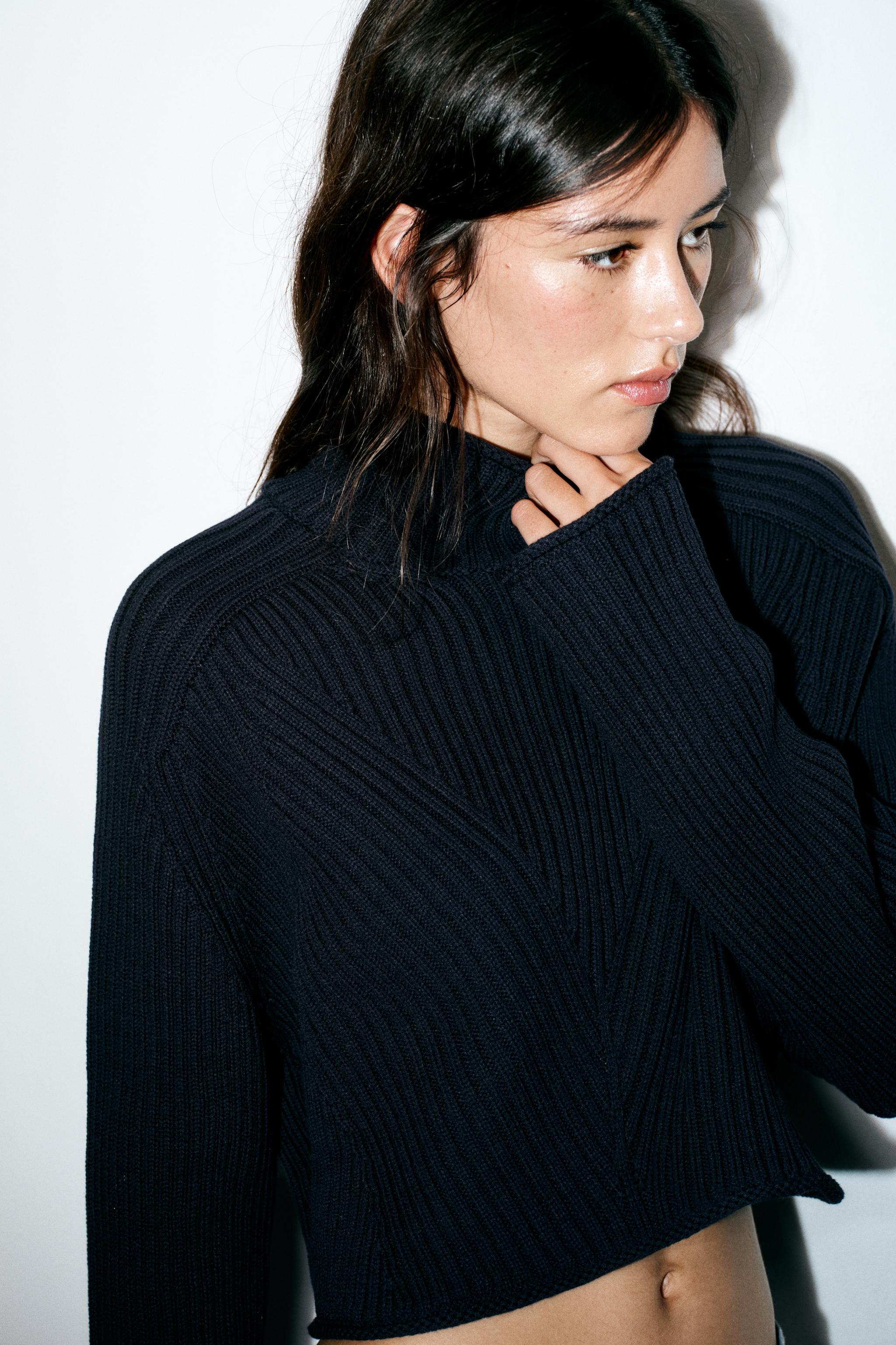 RIB KNIT JUMPER - Navy blue | ZARA United States