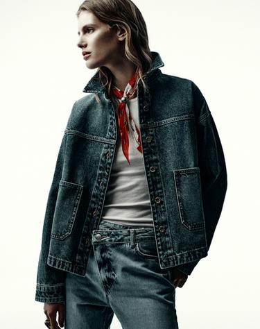 Giacca Di Jeans Corta Donna Con Maniche 3/4 - Capispalla Casual - Foto 8