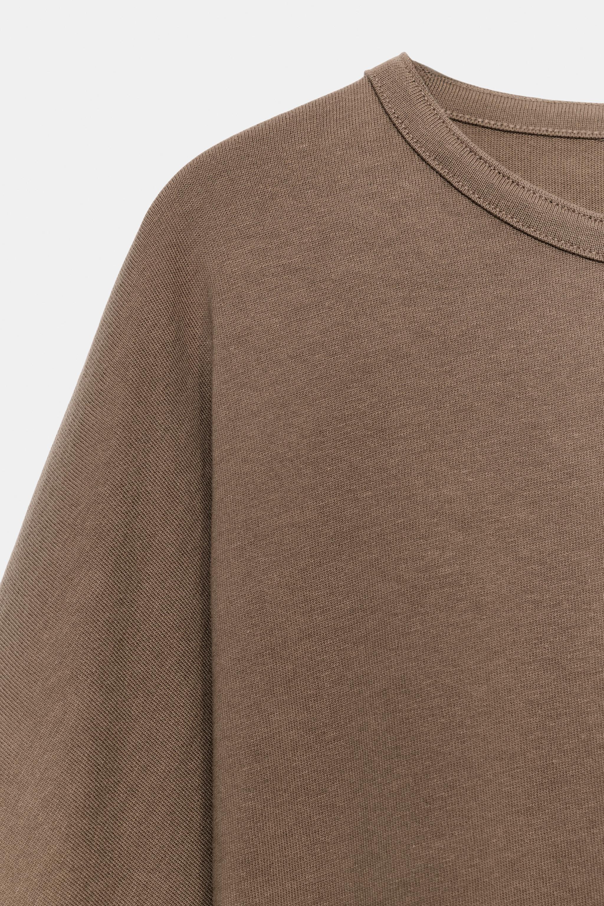 COTTON WIDE-SLEEVE T-SHIRT