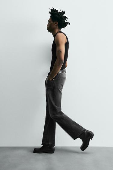FLARE FIT JEANS - charcoal grey by Zara - Image 5