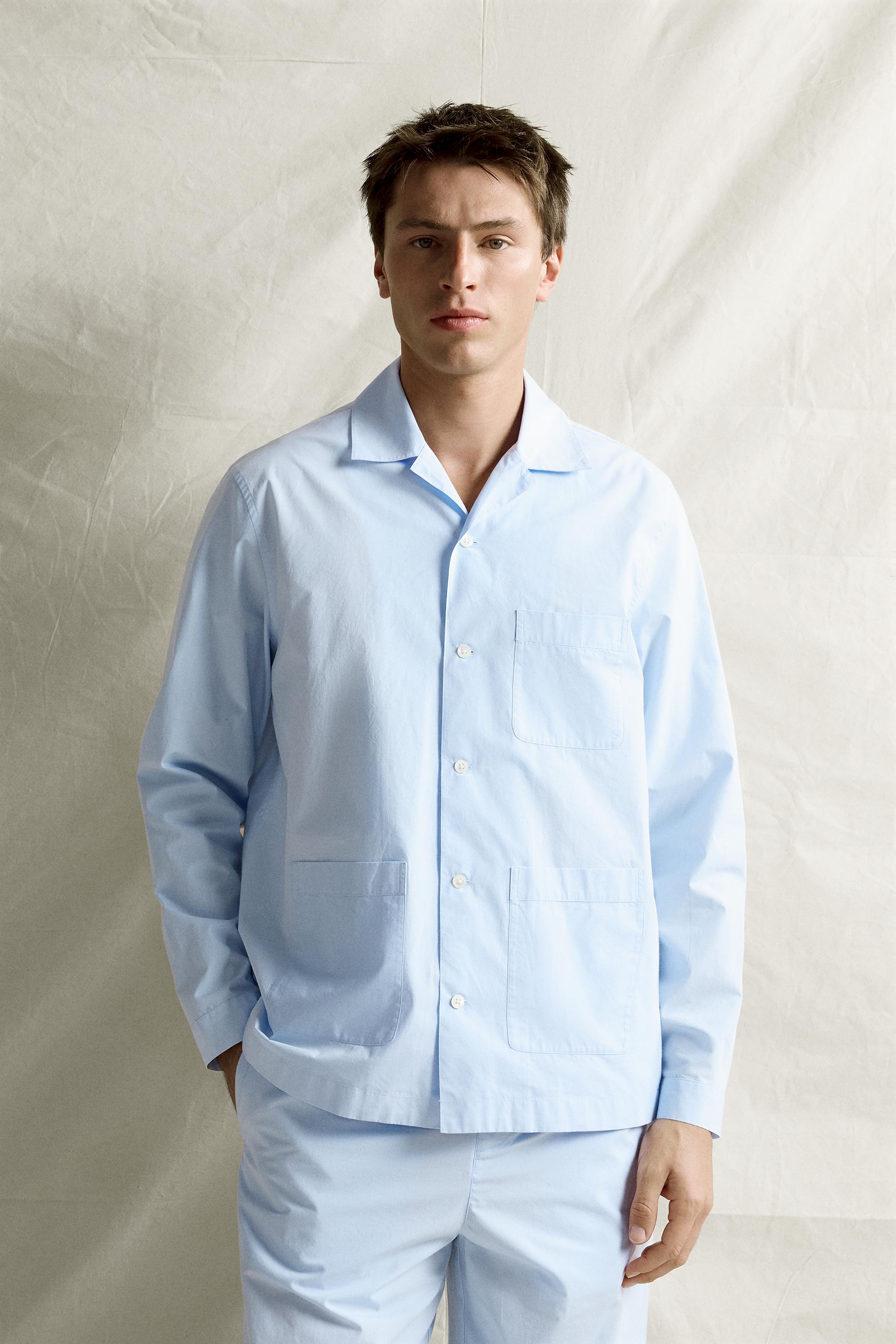 CHEMISE PYJAMA EN POPELINE COTON