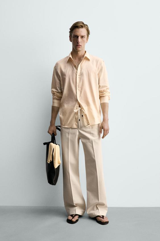 CHEMISE SEMI-TRANSPARENTE COUPE DÉCONTRACTÉE - Écru de Zara - Image 0