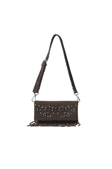 Z3D LEATHER BAG WITH FRINGING