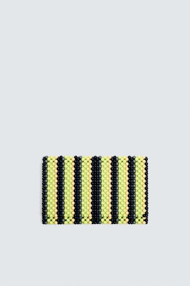 CLUTCH MIT SCHMUCKPERLEN – LIMITED EDITION - Gelb von Zara