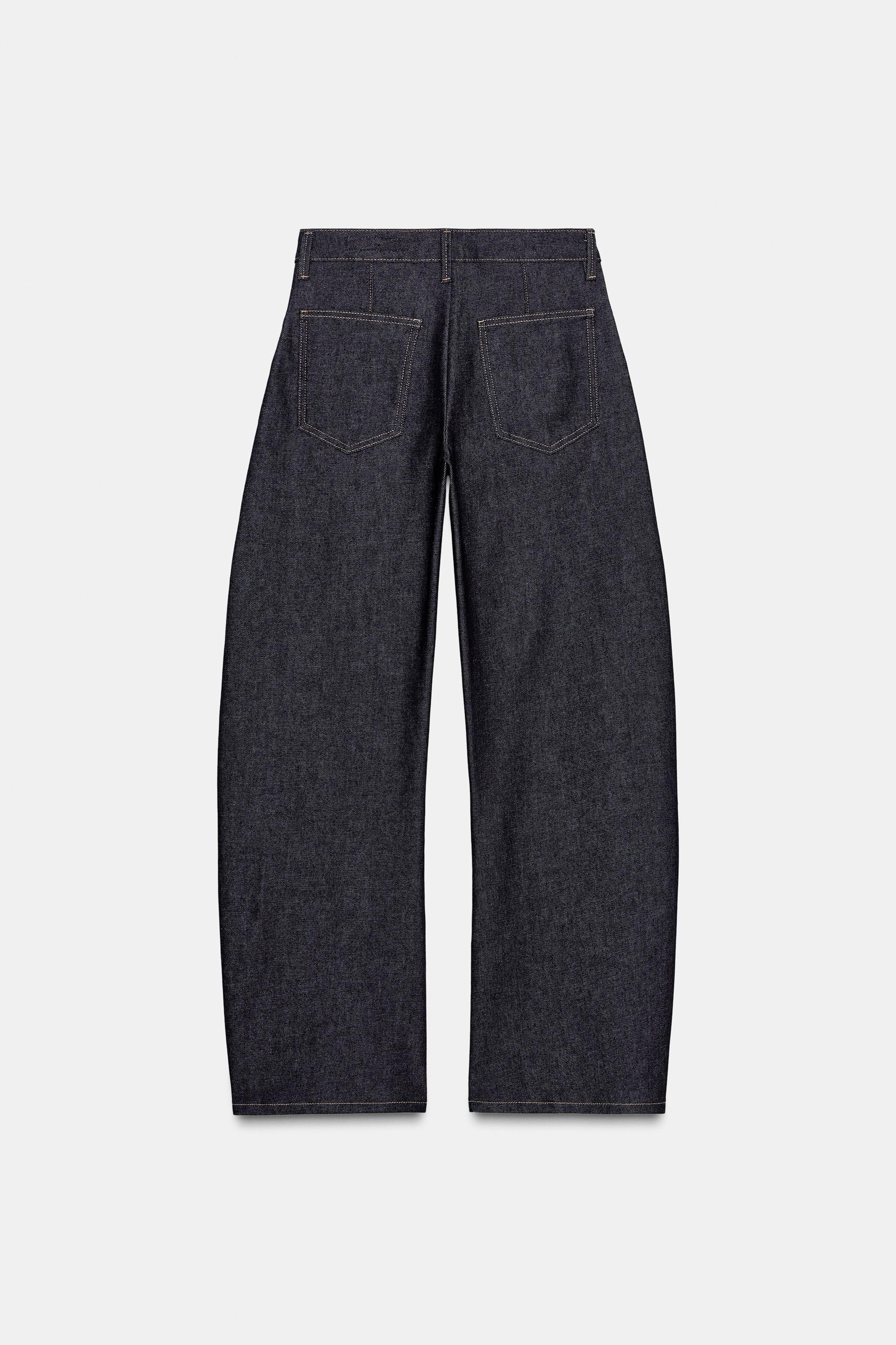 ZW ローライズストレートフィットデニムパンツ - ブルー | ZARA