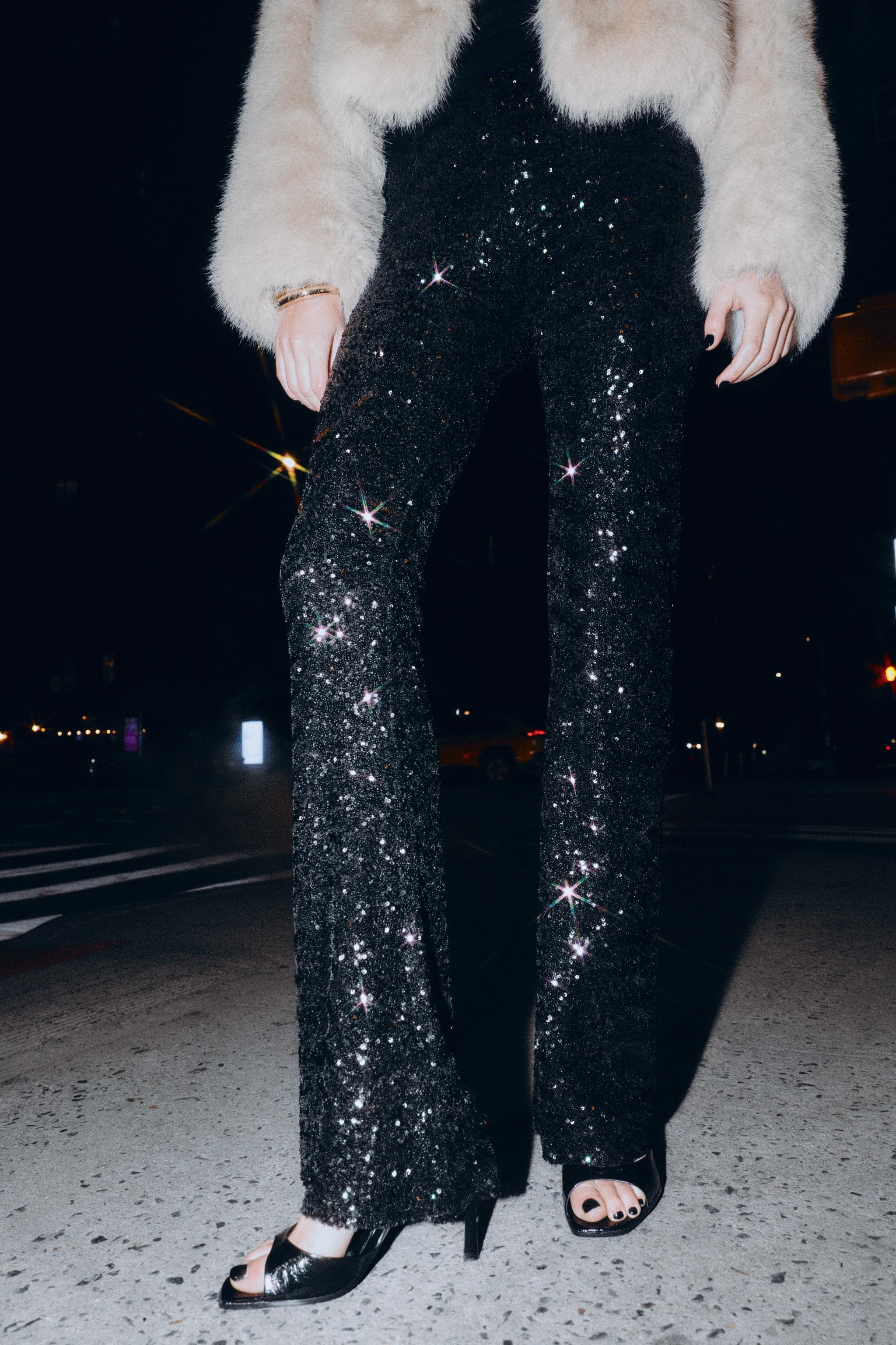 LEGGING FLARE À PAILLETTES