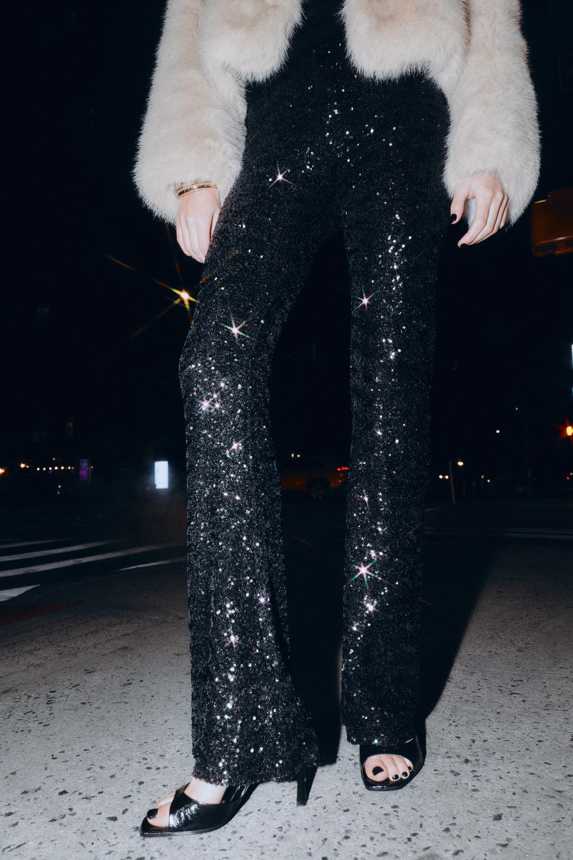 FLARE SEQUIN LEGGINGS