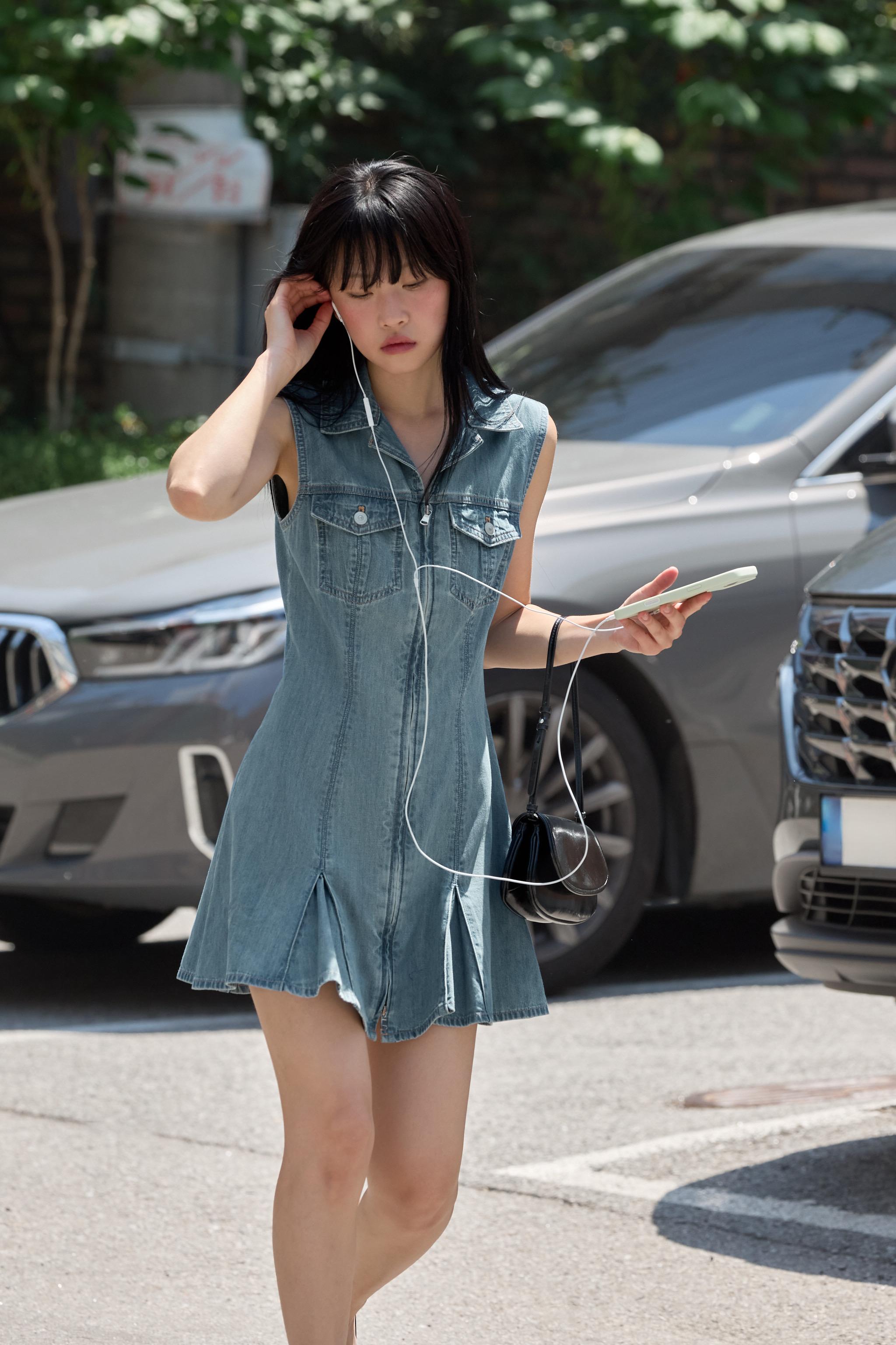 TRF DENIM POCKET MINI DRESS