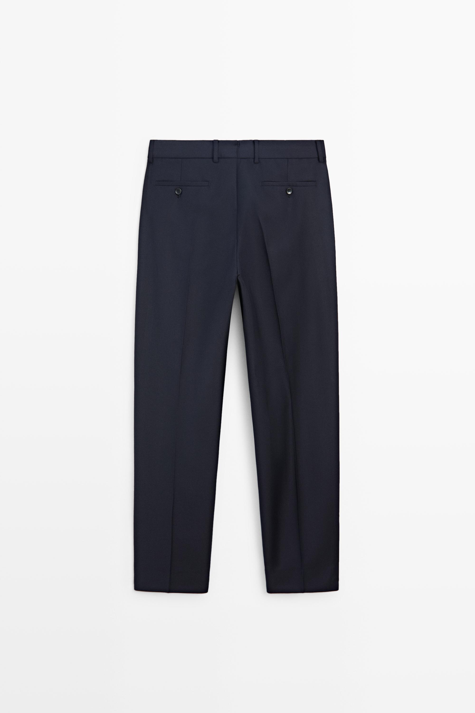 Pantalon tailleur à chevrons