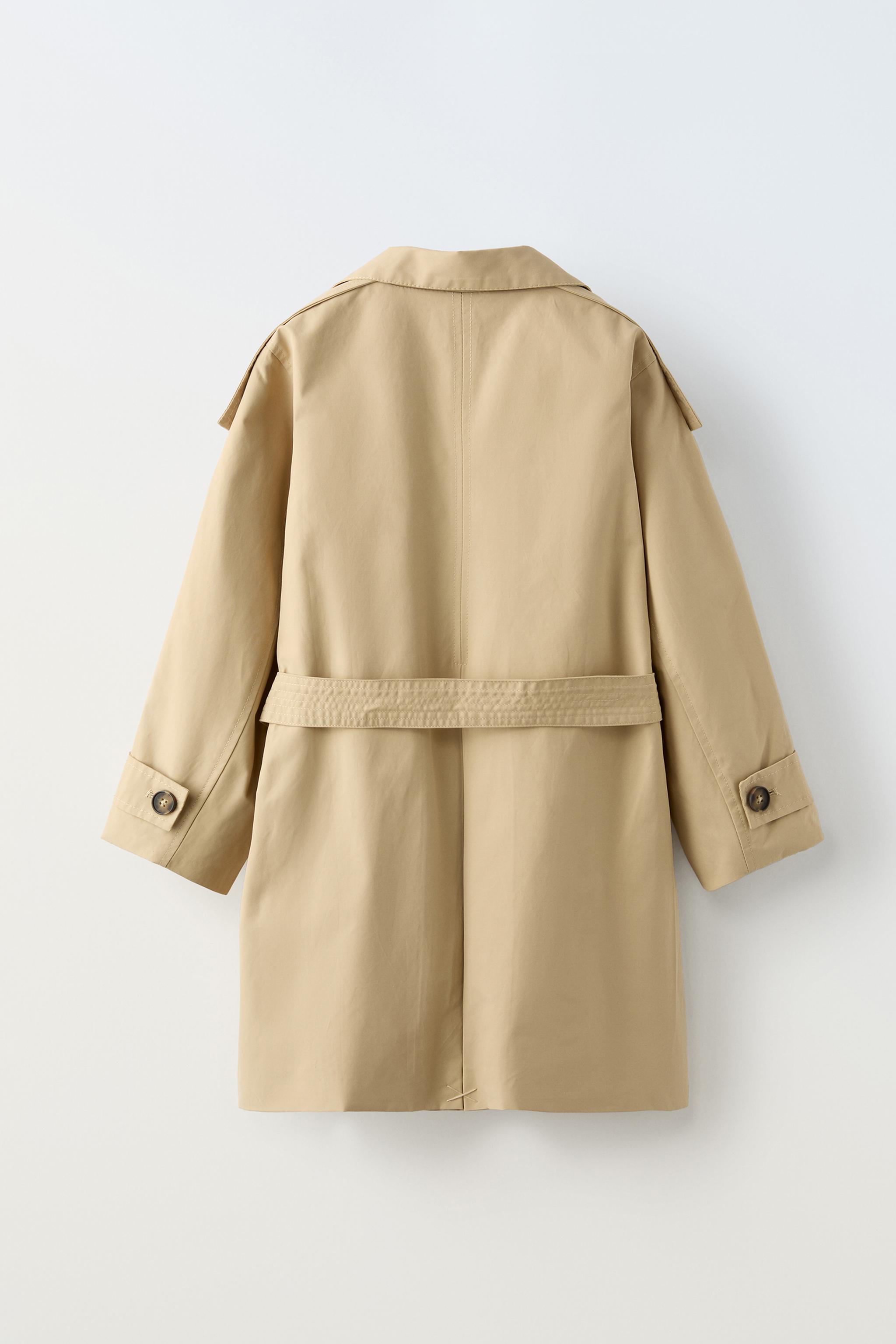 TRENCH CINTURON Camel medio ZARA Espana