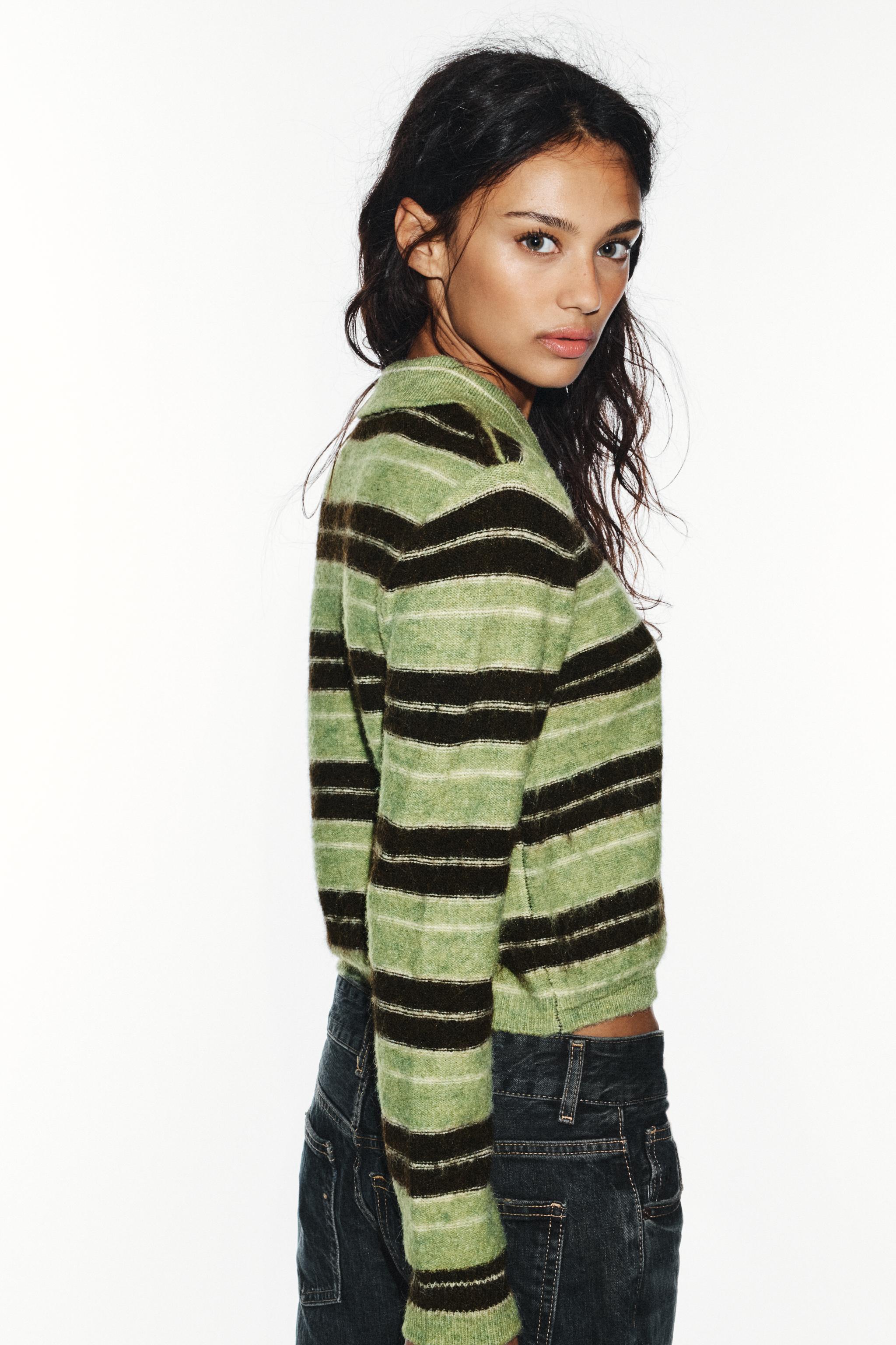 VESTE EN MAILLE RAYURES