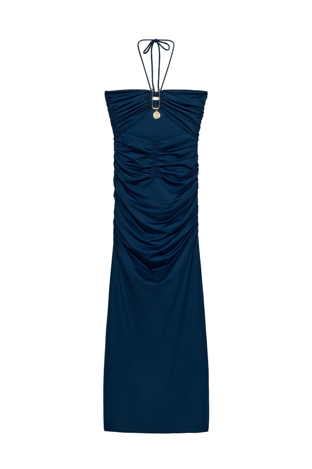 POLYAMIDE CUT OUT MIDI DRESS - image 3
