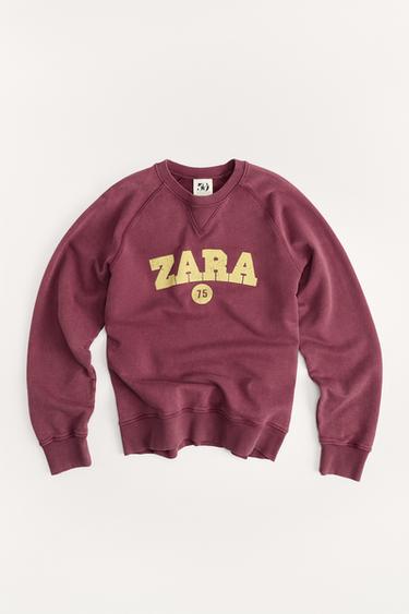 SUDADERA VARSITY 50TH ANNIVERSARY - Burgundy de Zara