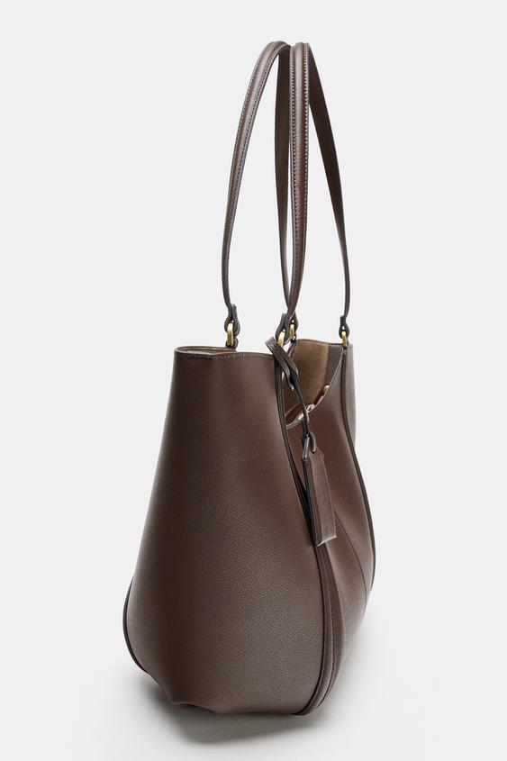 SAC MAXI SHOPPER - Marron de Zara - Image 5