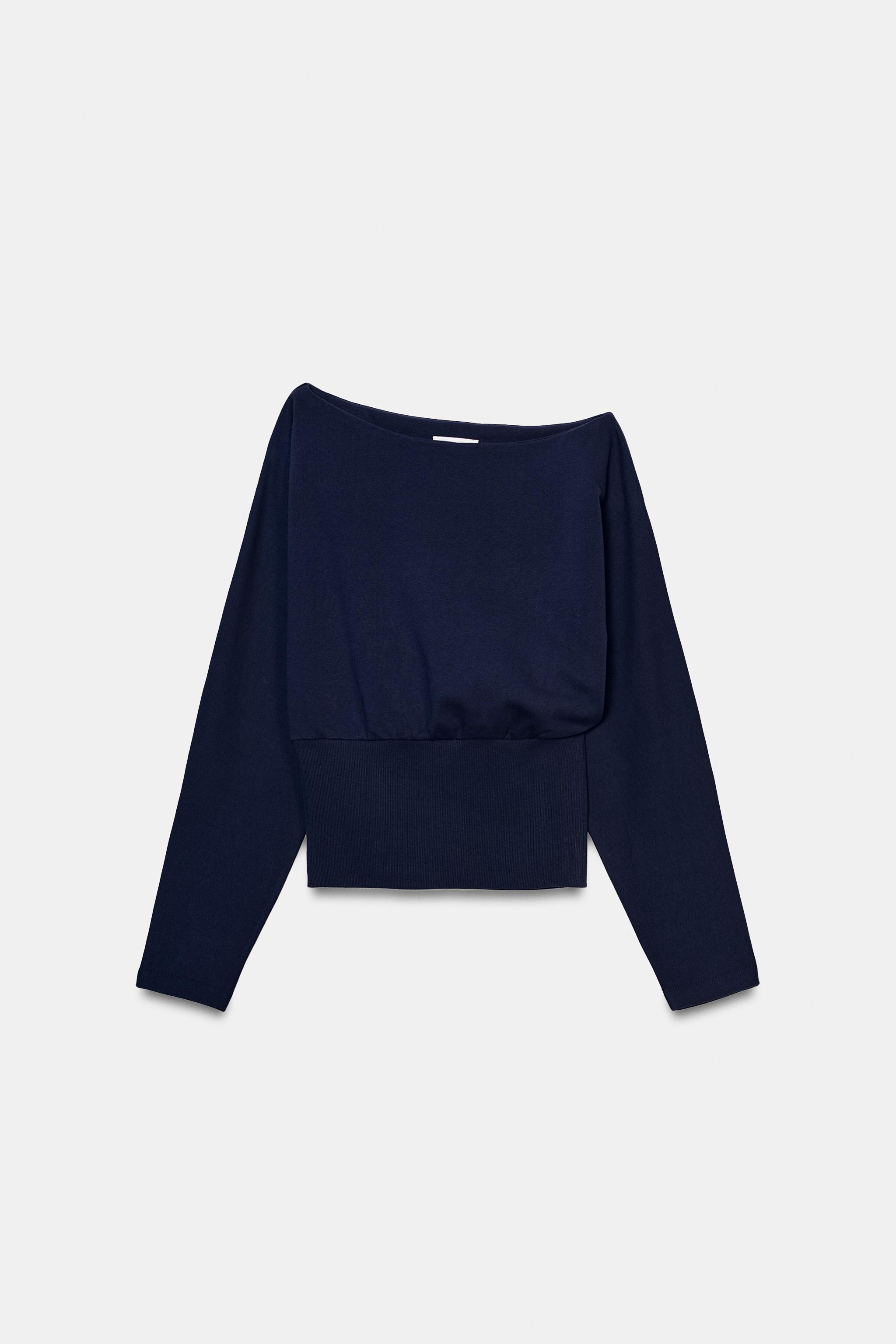 ASİMETRİK PAMUKLU SWEATSHIRT - Görsel 5