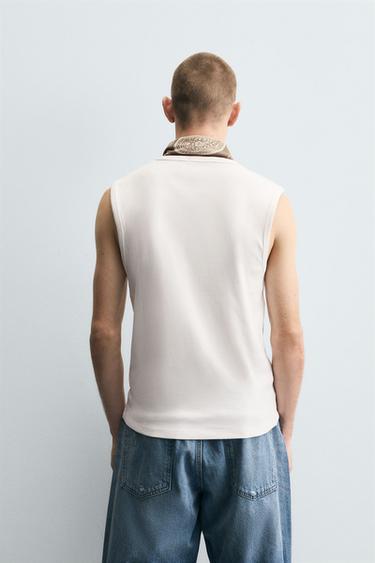 CAMISETA TANK RIB BÁSICA - Blanco de Zara