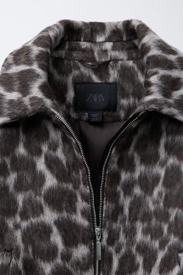 ANIMAL PRINT BOMBER JACKET - Leopard / Grey by Zara - Image 6