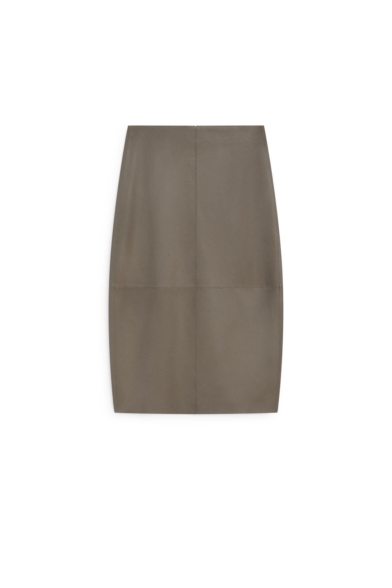 Midi pencil leather skirt - LIMITED EDITION — Black gold